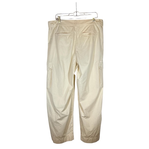 J. Crew Cargo Pant in Ripstop Cotton Tan Wide Leg Y2K Gorpcore Women's Size 32 - Picture 2 of 11